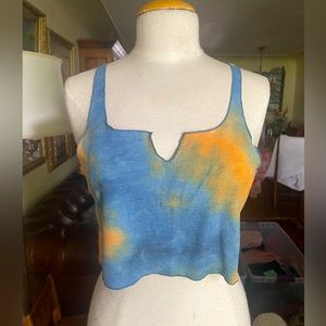 Urban Outfitters tie dye cropped tank top (Size Medium)